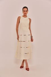 VESTIDO TÓQUIO COM SILK E BORDADO