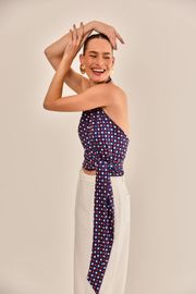 BLUSA ASTER MALHA ESTAMPADA