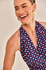 BLUSA ASTER MALHA ESTAMPADA