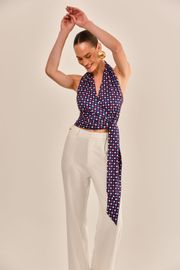 BLUSA ASTER MALHA ESTAMPADA