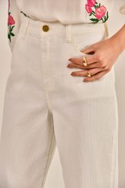CALÇA LENE SARJA OFF WHITE