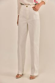 CALÇA LENE SARJA OFF WHITE