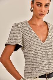BLUSA BLANCA MALHA TWEED