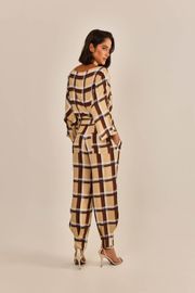 CALÇA ANGELITA ESTAMPA XADREZ TARTAN