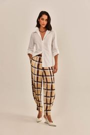 CALÇA ANGELITA ESTAMPA XADREZ TARTAN