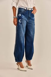 CALÇA JEANS ABBY BORDADO