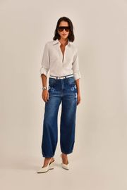 CALÇA JEANS ABBY BORDADO
