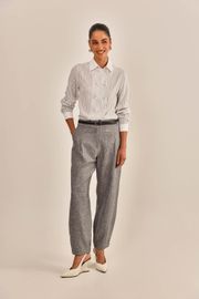 CALÇA ANGELINA ALFAIATARIA CHEVRON