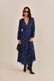 VESTIDO ASHLEY VISCOSE ESTAMPA POÁ