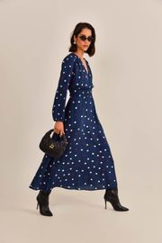 VESTIDO ASHLEY VISCOSE ESTAMPA POÁ