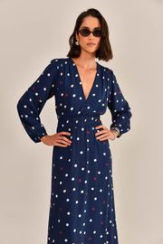 VESTIDO ASHLEY VISCOSE ESTAMPA POÁ