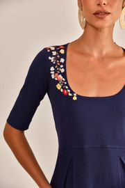 VESTIDO BRIGITE MALHA CREPONADA