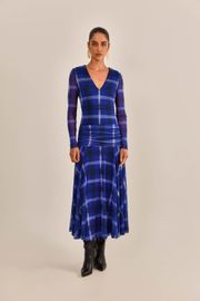 VESTIDO BABEL TULE ESTAMPA XADREZ