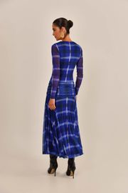 VESTIDO BABEL TULE ESTAMPA XADREZ