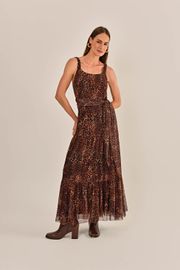 VESTIDO CÉU TULE ANIMAL PRINT