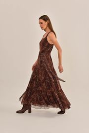VESTIDO CÉU TULE ANIMAL PRINT
