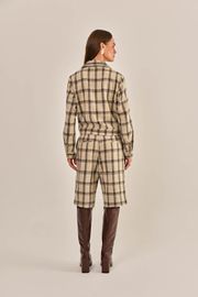BERMUDA CÉLIA XADREZ FLANELADO