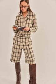 BERMUDA CÉLIA XADREZ FLANELADO