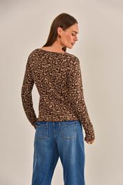 CARDIGAN BERLIM TRICOT ANIMAL PRINT