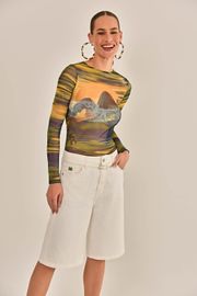 BERMUDA TÂNIA SARJA OFF WHITE