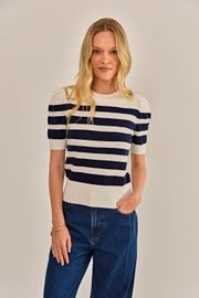 BLUSA COLOMBIANA TRICOT LISTRADO
