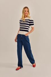 BLUSA COLOMBIANA TRICOT LISTRADO