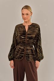 BLUSA CIBELE VELUDO DEVORÊ