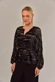 BLUSA CIBELE VELUDO DEVORÊ