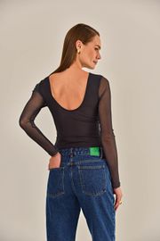 BLUSA EVITA TULE ESTAMPADO