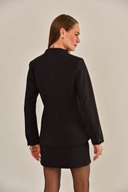 BLAZER CRYSTAL ALFAIATARIA PRETO