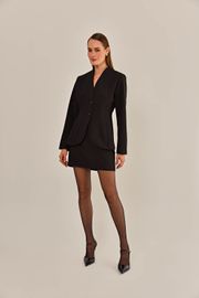 BLAZER CRYSTAL ALFAIATARIA PRETO
