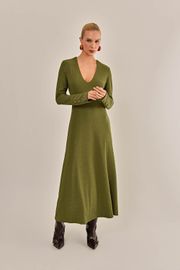 VESTIDO ELLE VERDE MILITAR