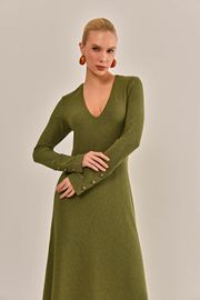 VESTIDO ELLE VERDE MILITAR
