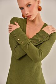 VESTIDO ELLE VERDE MILITAR