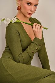 VESTIDO ELLE VERDE MILITAR