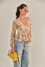 BLUSA GAROA TULE ESTAMPADO