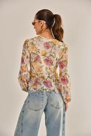 BLUSA GAROA TULE ESTAMPADO