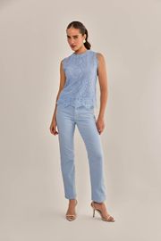 BLUSA HENRI AZUL CLARO
