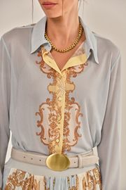 CAMISA GUILHERMINA TULE ESTAMPADO