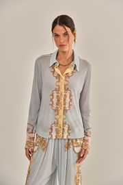 CAMISA GUILHERMINA TULE ESTAMPADO