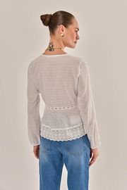 BLUSA HELÔ CAMBRAIA DE ALGODÃO
