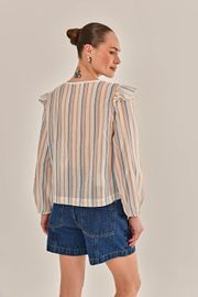 BLUSA JOANE CAMBRAIA DE ALGODÃO