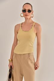 BLUSA IVANA MALHA CANELADA