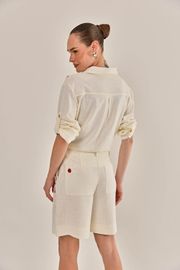 SHORTS ILDA CAMBRAIA DE LINHO
