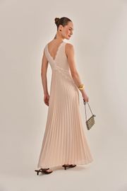 VESTIDO ESMERALDA CREPE PLISSADO