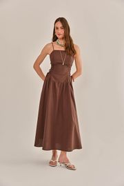 VESTIDO JOYFUL MARROM