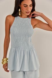 BLUSA LUCKY AZUL CLARO