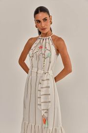 VESTIDO TUNISIA CAMBRAIA DE ALGODÃO