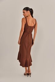 VESTIDO LONDRES MARROM