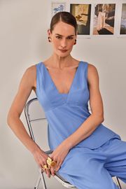 BLUSA EMILIANA AZUL